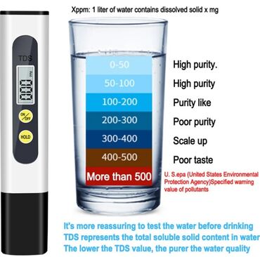 lipotrim terkibi: TDS suyun təmizlik codluğunu ölçən cihaz Məhsul yenidir çatdırılma