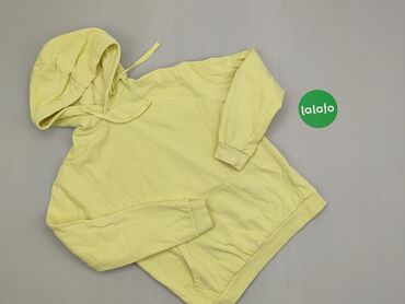 Ubrania damskie: Bluza z kapturem, XS (EU 34), wzór - Jednolity kolor, kolor - Żółty