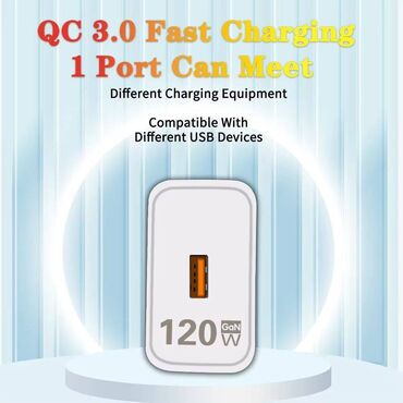 Punjači: Super Brzi USB adapter GaN punjač mobilnog telefona 120W. Dodatna — 3