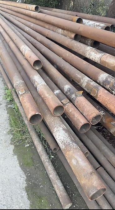 Metall borular –114. Qalınlıq 8 mm uzunlugu 7-7.50-8. Metrə. 1 metrəsi