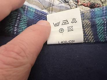 Köynəklər: Flanel köynək – düyməli, uzunqol - Material: 100% pambıq (etiketdə — 4