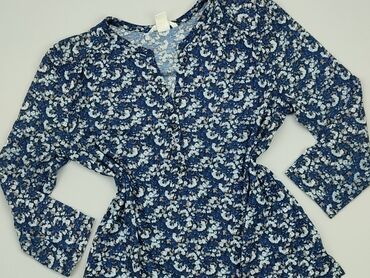 niebieska bluzki koszulowe: Blouse, H&M, S (EU 36), condition - Very good
