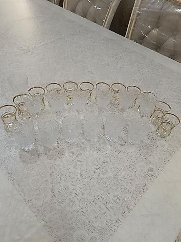 Stəkanlar: Stəkanlar, rəng - Qara, Şüşə, 14 ədədli dəst — 19