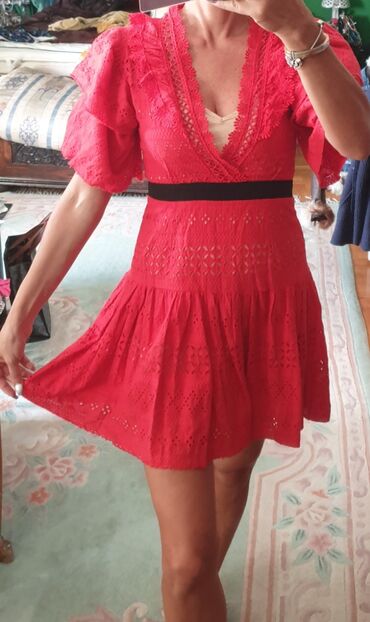 Haljine: Self portrait broderie anglaise dress. Isti model self-portrait Crvena na lalafo.rs — 3 Haljine: Self portrait broderie anglaise dress. Isti model self-portrait Crvena — 3