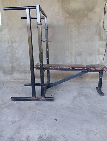 ucuz velosiped: Çoxfunksiyalı güc skamyası və ştanq dayağı - Material: qalın profilli — 1
