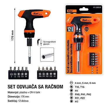 Naslov: Set račna odvijača sa drškom u obliku štapa 2385928-A Opis