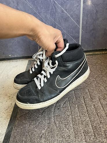 обувь nike: Кроссовки Nike, высокие (mid/high). - Цвет: черный с белыми — 2