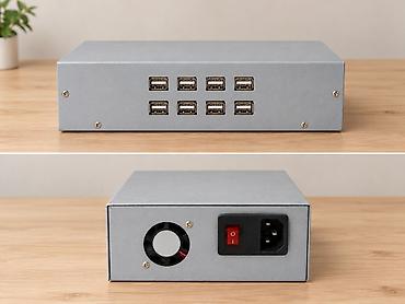 USB-хаб/зарядная станция в металлическом корпусе - 8 портов USB-A на