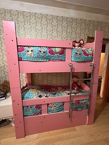 kunc skaf: Komplekt: çarpayı karkası, metal nərdivan, alt çekmece. 2 Matras da — 2