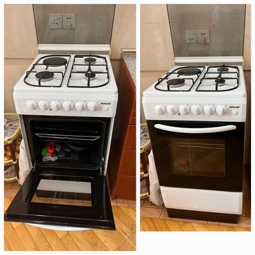 Техника для приготовления еды: Плита Regular, Газовая, Отдельностоящая, 4 конфорки, Б/у