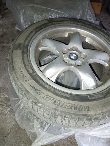 шины на x5: Дөңгөлөктөр монтажда 255 / 55 / R 18, Колдонулган, Комплект, тешиктери - 5