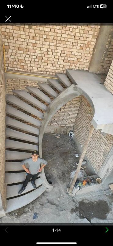 Бетонные лестницы: Изготовление на бетонный лестница любой сложная Киргизстана буйинча — 13