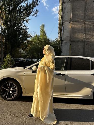 бурки: 🇦🇪Абая с платком, светло‑жёлтый цвет - Свободный прямой крой с очень — 2