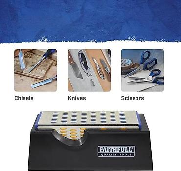 Ostali pribor i dodaci za alate: Dijamantski kamen za oštrenje 4-u-1 sa postoljem - Profesionalni — 9