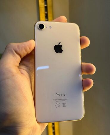 айфон сегиз: IPhone 8, Колдонулган, 64 ГБ, Алтын, 100 %
