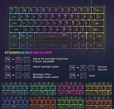 komputer setup: MageGee TS91 60% membran klaviatura satılır. Klaviatura tam işlək — 3