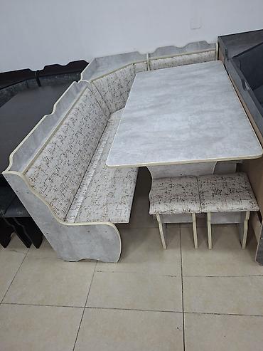 silver kitchen: Кухонный мягкий уголок, Новый, ЛДСП, цвет - Серый — 4