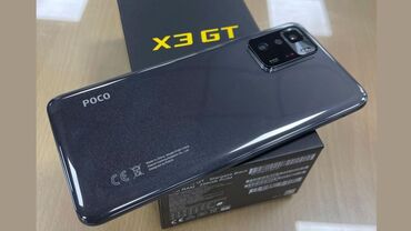 телефоны 10000: Poco X3 GT, Колдонулган, 256 ГБ, түсү - Кара, 2 SIM