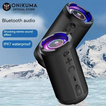 аккумуляторная колонка: Bluetooth-колонка ONIKUMA L20, IPX7, водостойкая, двойные колонки