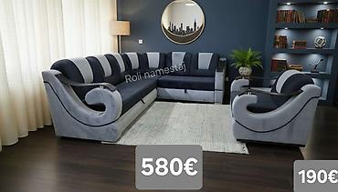 Ugaone garniture: Ugaona garnitura 300×220 cm - Prostrana L‑forma sa dubokim sedištima — 40