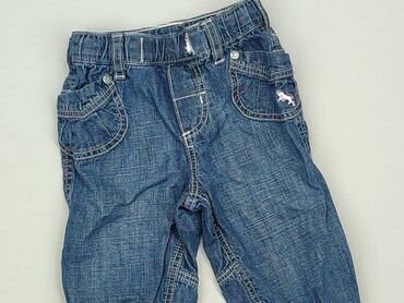 czarne jeansy dzwony z wysokim stanem: Denim pants, H&M, 3-6 months, condition - Good