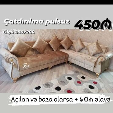 Divanlar: Künc divan, Yeni, Açılan, Bazalı, Vеlur parça, Pulsuz çatdırılma — 6