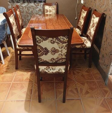 Masa və oturacaq dəstləri: Stol ve stul desti 180 azn. Stol acilir 🏡 Yeni Gunesli lale 2 kod 144