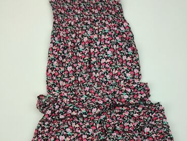 różowa spódniczka z rozcięciem midi w kwiaty sammy: Sukienka, S, stan - Dobry