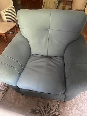 salon divan: Mebel dəsti: 3 yerlik divan + geniş 2 birmənlik kreslo - Rəng: tozlu — 1