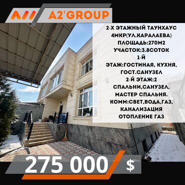 Продажа домов: Таунхаус, 270 м², 4 комнаты, Агентство недвижимости, Евроремонт