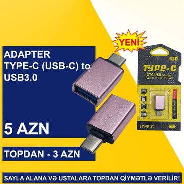 Digər kompüter aksesuarları: Type-C/USB-C Adapterlər SAYLA ALANA VƏ USTALARA TOPDAN QİYMƏTLƏ — 10