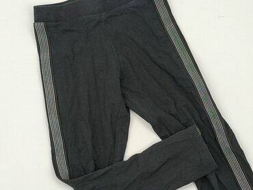 czarne szerokie spodnie z wysokim stanem: Legginsy dziecięce, 2-3 lat, 92/98, stan - Dobry