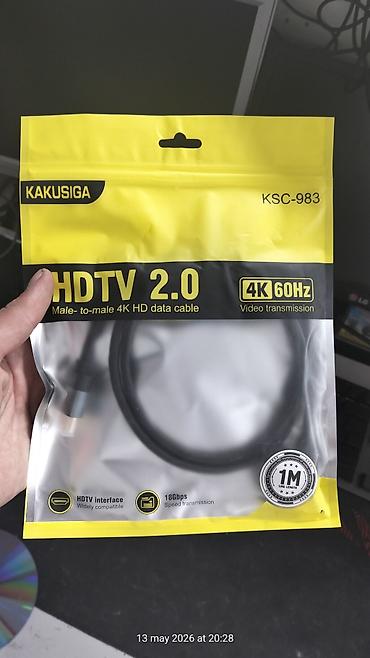 tv bix: KAKUSIGA HDTV 2.0 (KSC-983) 4K HD məlumat kabeli - Növ: HDMI-HDMI — 1