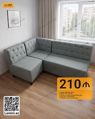Mebel: Mətbəx üçün künc divan – La Mini - Ölçülər: 170 × 120 sm - Mexanizm — 1