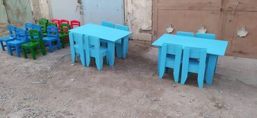 стол для кормления: Новый, Для девочки и мальчика, Стол для садика, Прямоугольный стол, Со стульями, Без выдвижных ящиков, Без полок, Азербайджан