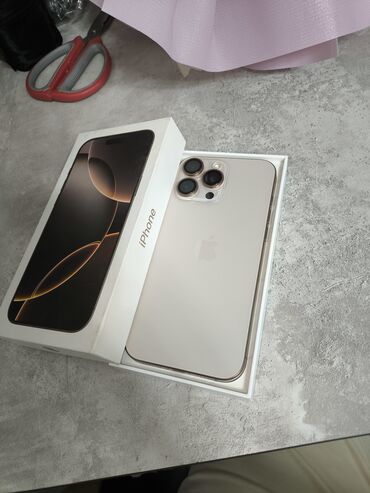 Apple iPhone: IPhone 16 Pro Max, Б/у, 256 ГБ, Desert Titanium, Коробка, 94 % — 1