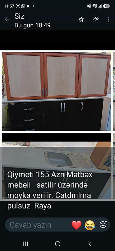 Mətbəx mebeli dəsti - Üst və alt dolablardan ibarət komplett dəst -