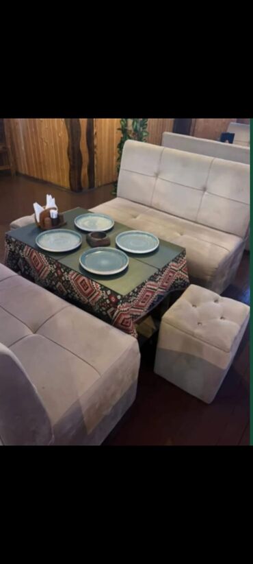 Digər mebel: Nermin5Kafe ucun divan desti Tecili satilir 4 dest var Iki divan