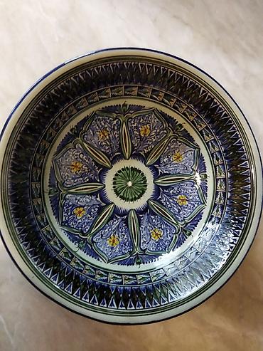 Посуда: Риштанская голубая керамика авторская ручная работа! Чаша для фруктов at lalafo.kg — 5 Посуда: Риштанская голубая керамика авторская ручная работа! Чаша для фруктов — 5