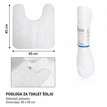 KMT WC prostirka sa tamnim kamenim dezenom, bela 3213158 Opis: -