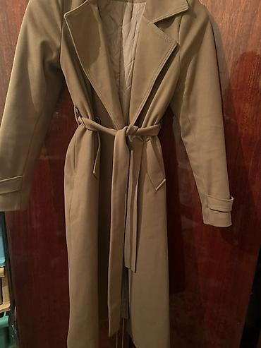 Пальто: Женское пальто-халат с поясом На зиму теплая размер 46 кашемир - — 3