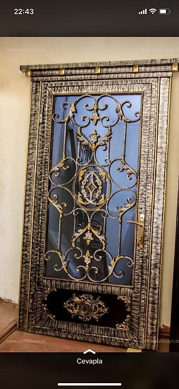 Giriş qapıları: Dekorativ dəmir giriş qapıları – fərdi layihə və istehsal - Material — 15