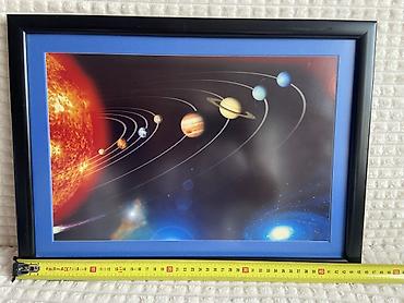 divar nacniki: Günəş sistemi mövzusunda çərçivəli plakat - Təsvir: Günəş, orbit — 2