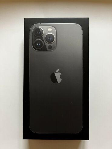 Apple iPhone: IPhone 13 Pro Max, Б/у, 1 ТБ, Graphite, Зарядное устройство, Защитное стекло, Чехол, 87 %