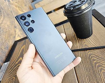 Мобильные телефоны и аксессуары: Samsung Galaxy S22 Ultra, Б/у, 256 ГБ, цвет - Черный, 2 SIM, eSIM — 1