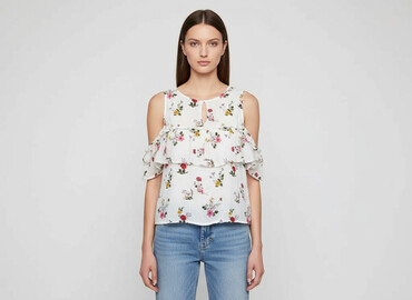 biała bluzka do stroju krakowskiego: Bershka, Жіноча блуза, розмір XS