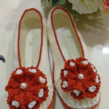 Домашние тапочки: Домашние тапочки, 38.5, Новый, цвет - Белый, Самовывоз — 4