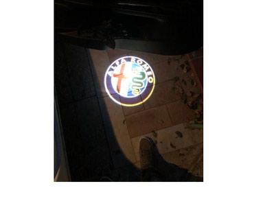 Tuning oprema: ALFA ROMEO - LED Logo projektor za vrata - komplet od 2 komada — 3