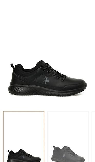nike air force 1: US Polo Assn. kişi idman ayaqqabısı – tam qara - Model: aşağı boğaz — 2