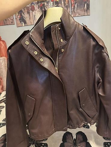 tuklu geyim: Dəri kurtka, Massimo Dutti, XS — 1